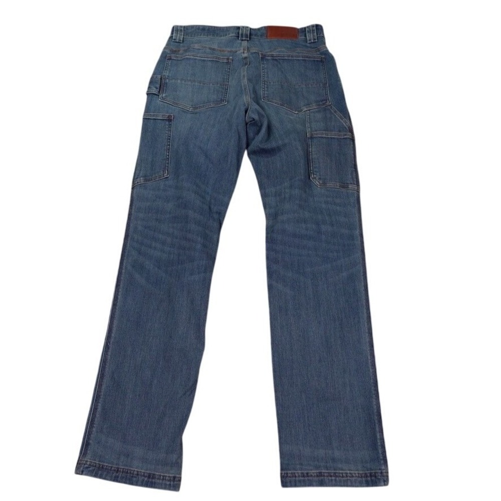 Duluth Trading Co Ballroom DoubleFlex Jeans Mens 32x34 Blue Carpenter Workwear - Picture 2 of 13